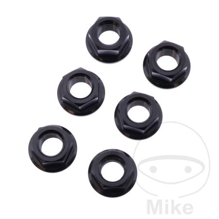 Tuerca para corona juego JMP Bolt M10x1.25mm Inox V4A Negra | Motos Camaral