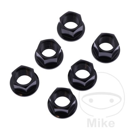 Juego Tuercas Corona JMP M10x1.00 Inox Negro | Motos Camaral