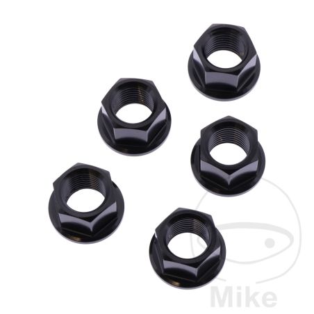 Juego Tuercas Corona JMP M12x1.25 Inox Negro | Motos Camaral