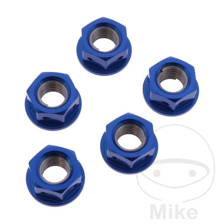 Juego Tuercas Corona JMP M10x1.25 Alu Azul | Motos Camaral