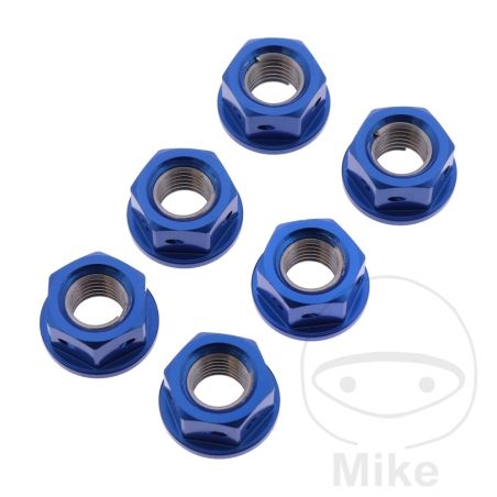 Tuerca Corona JMP Bolt M10x1.25mm Alu Racing Azul | Motos Camaral