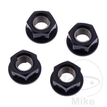 Juego Tuercas Corona JMP M10x1.25 Alu Negro | Motos Camaral