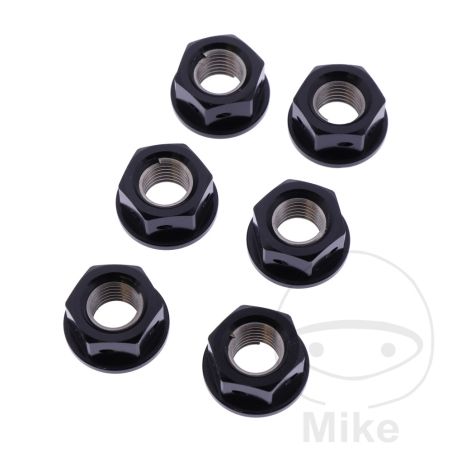 Juego Tuercas Corona JMP M10x1.25 Negro | Motos Camaral