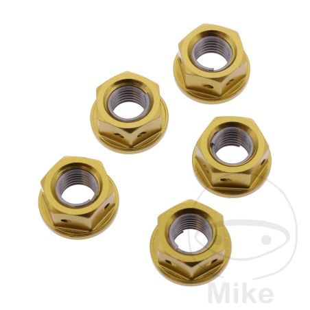 Tuerca corona JMP Bolt M10x1.25 alu racing dorado | Motos Camaral