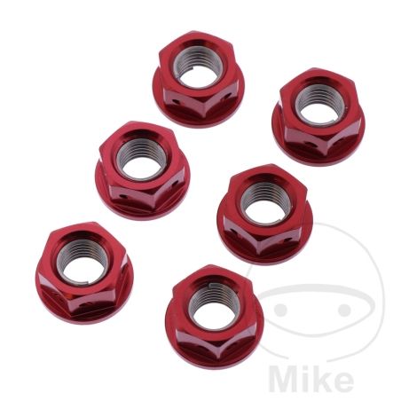 Tuerca para Corona JMP Bolt M10x1.25 Alu Racing Rojo | Motos Camaral