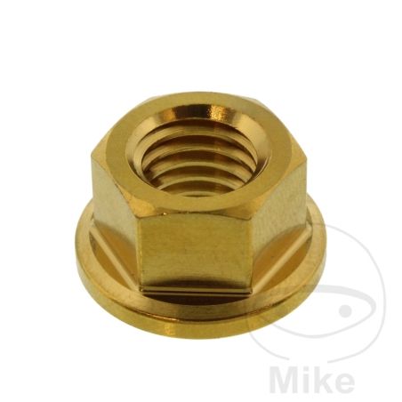 Tuerca Corona JMP Bolt M10x1.5 Inox V4A Dorado | Motos Camaral