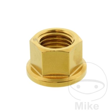 Tuerca Corona JMP Bolt M12X1.5mm V4A Dorado | Motos Camaral