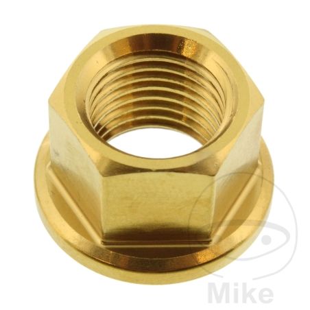 Tuerca Corona JMP Bolt M12x1.25 Inox V4A Dorado | Motos Camaral