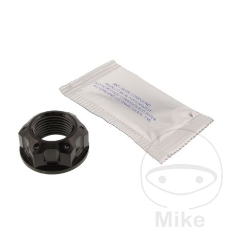 Tuerca de eje M18 x 1.5 mm inox V4A negro | Motos Camaral