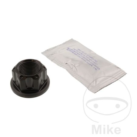 Tuerca de eje M18x1.5 inox V4A negro | Motos Camaral