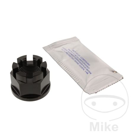 Tuerca de eje M18 x 1.5 mm inox V4A negro | Motos Camaral