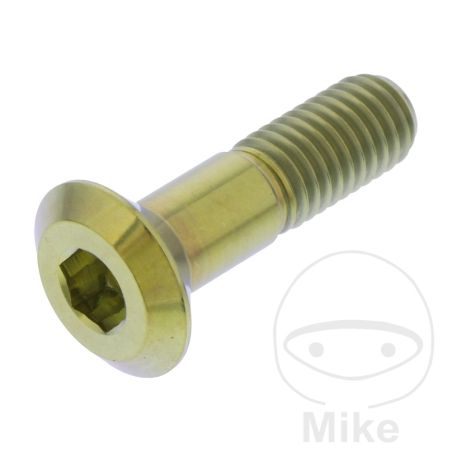 Tornillo Corona Titanio M8x1.25 31mm Dorado | Motos Camaral