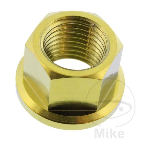 Tuerca para Corona JMP M12x1.25 Titan Dorado | Motos Camaral