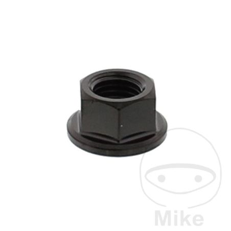Tuerca Corona JMP M10x1.25 Inox V4A Negro | Motos Camaral