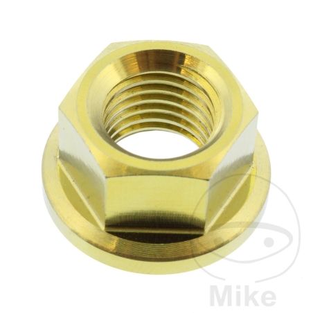 Tuerca para Corona JMP M10x1.25 Titanio Dorado | Motos Camaral