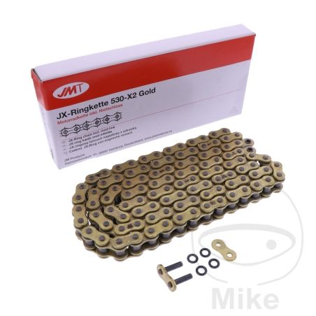Cadena JMT X-Ring 530X2 Dorada 112 Eslabones | Motos Camaral
