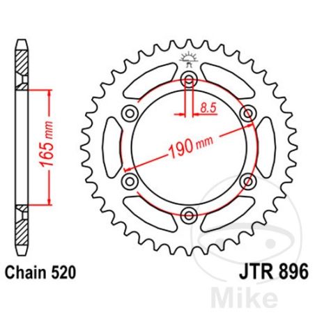 Corona 50 Dientes Paso 520 Alternativa | Motos Camaral