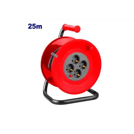 EXTENSIBLE CABLE ELECTRICO 25M - CON PROTECTOR TÉRMICO EMTOP - motoscamaralweb.com
