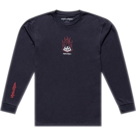 Camiseta TROY LEE DESIGNS Long Sleeve Flame2 - Carbon - motoscamaralweb.com