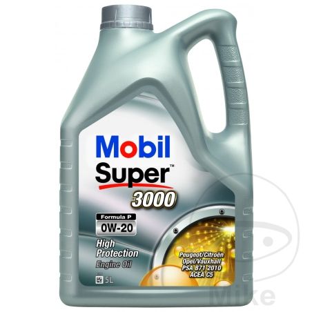 Aceite Motor 0W20 5L Mobil Super 3000 FORMULA P | Motos Camaral