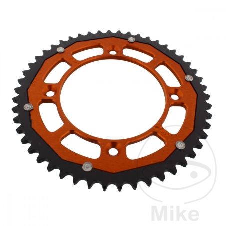 Corona Dual ZF 50 Dientes Paso 428 Naranja | Motos Camaral