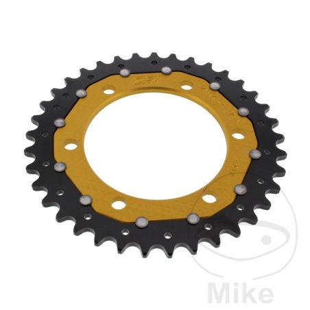 Corona Dual ZF 37 Dientes Paso 525 Dorada | Motos Camaral