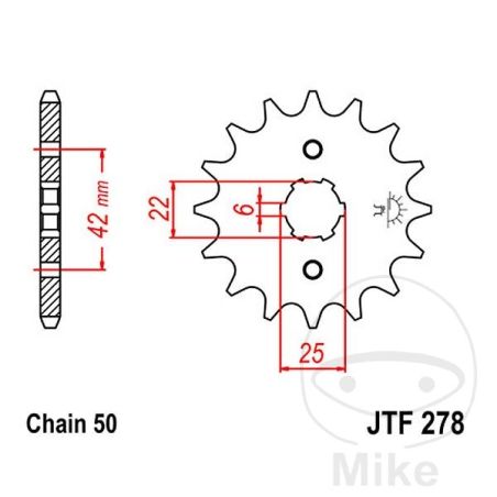 Piñón 17D Div. 530 Engranaje Grueso | Motos Camaral