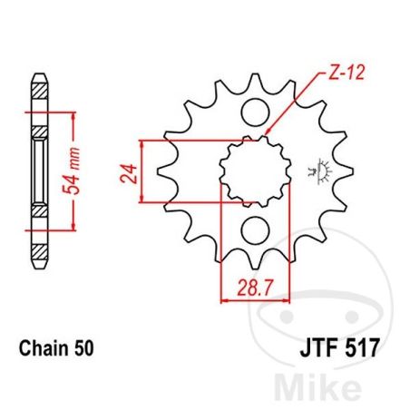 Piñón 18D Div. 530 Engranaje Fino 24/28.7mm | Motos Camaral