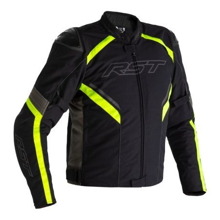 Chaqueta (Textil) RST SABRE Airbag Negro/Gris/Amarillo Flúor. 52 EU/Talla M - motoscamaralweb.com