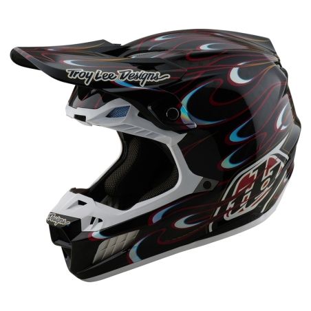 Casco TROY LEE DESIGNS SE5 Carbon Torched - Negro/Rojo - motoscamaralweb.com
