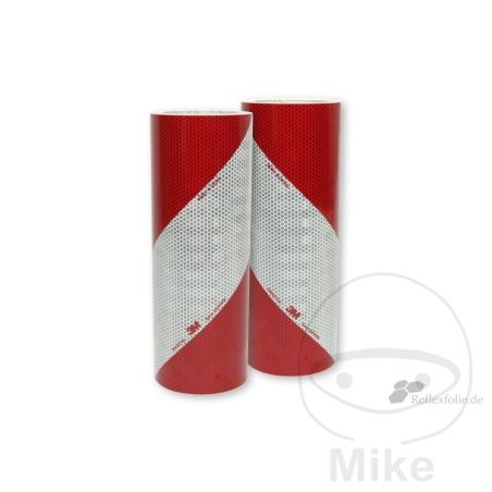 Cinta Reflectante Warnmarkierung 140mm x 9m Rojo/Blanco | Motos Camaral