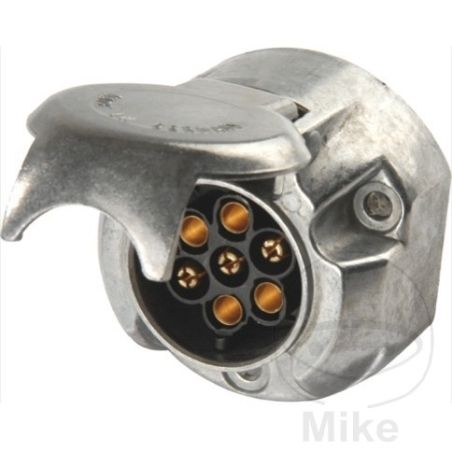 Enchufe 7 Polos 12V Aluminio con Junta | Motos Camaral