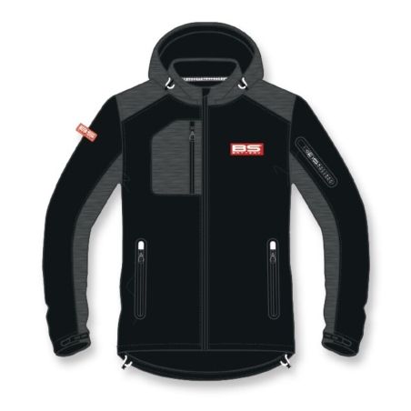 Chaqueta Softshell BS BATTERY Bs Factory - Negro / gris talla XL - motoscamaralweb.com