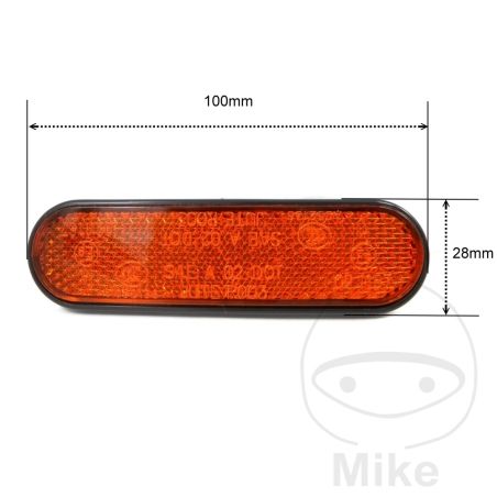 Reflector Catadióptrico Ovalado Amarillo JMP | Motos Camaral