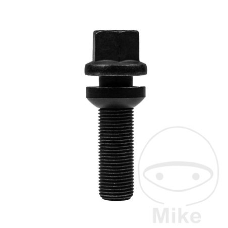 Tornillo de Rueda M12x1.5x26 Cono 17 Negro (10 uds) | Motos Camaral