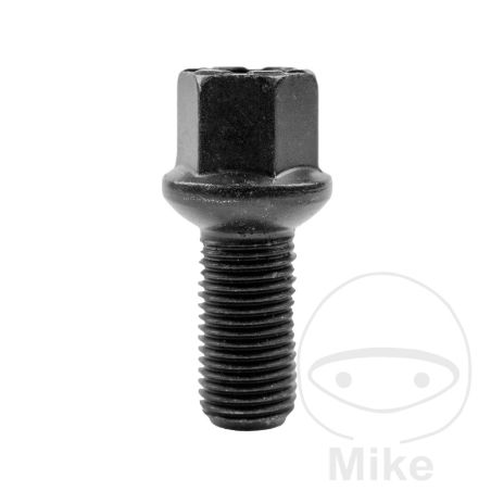 Tornillo de Rueda M14x1.5x27 Cuello de Bola Negro - 10 uds | Motos Camaral