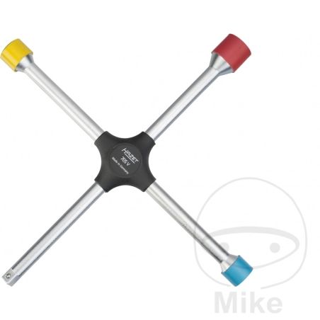 Llave en Cruz 17x19x21x1/2 con Fundas Coloradas | Motos Camaral