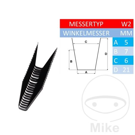 Cuchillo de perfil W 2 20 piezas | Motos Camaral