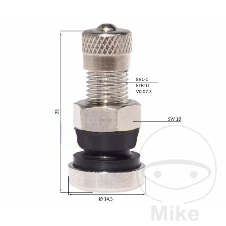 Válvula de Metal 8.3 mm 26 mm MS 521 | Motos Camaral