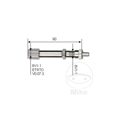 Extensión de Válvula Rígida 54mm | Accesorios Neumáticos | Motos Camaral