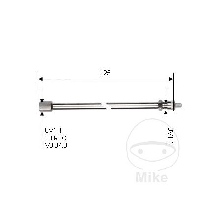 Extensión de Válvula Rígida 125 mm | Motos Camaral