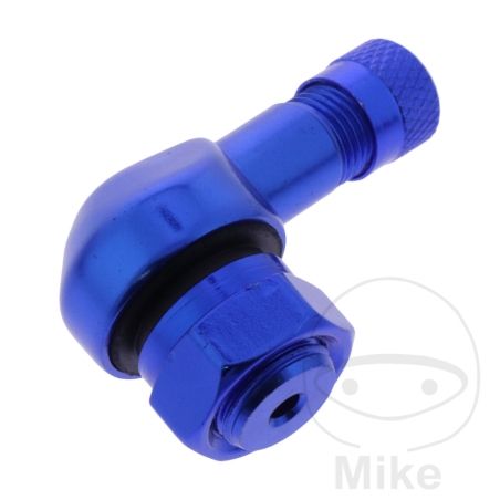 Válvula en ángulo aluminio JMP azul 11.3 mm | Motos Camaral
