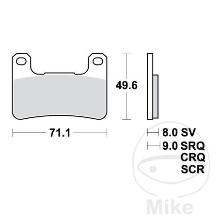 Pastillas de Freno Sinter SCR TRW 7371153 | Motos Camaral