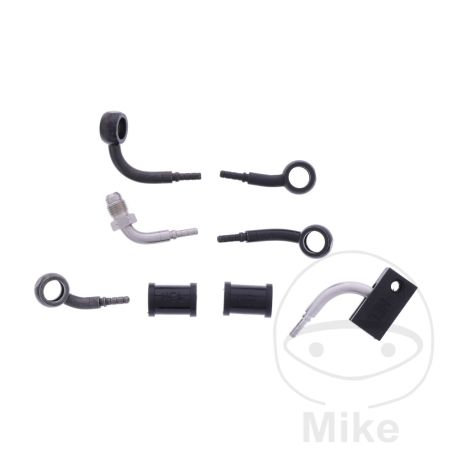 Latiguillo de Freno Metálico Kit 3 Piezas Negro | Motos Camaral