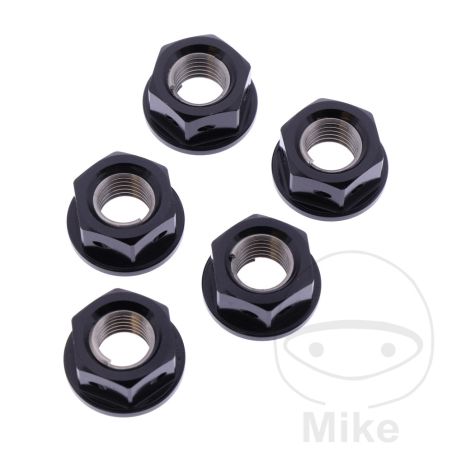 Juego Tuercas Corona JMP M10x1.25 Alu Negro | Motos Camaral