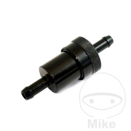 Filtro de combustible 8 mm aluminio negro JMP | Motos Camaral