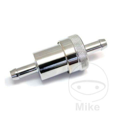 Filtro de combustible 8 mm aluminio cromado JMP | Motos Camaral