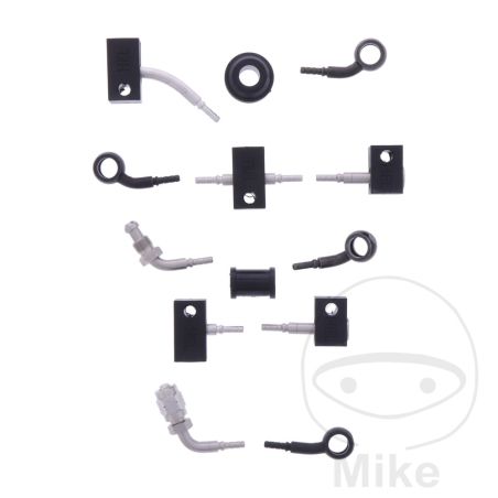 Kit Latiguillos de Freno Metálicos Negros 6 Piezas | Motos Camaral