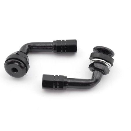 Kit 2 válvulas moto anodizadas V PARTS Negro - motoscamaralweb.com
