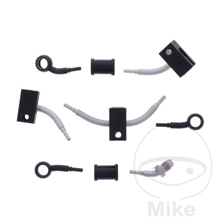 Kit Latiguillos de Freno Metálicos Negros 4 Piezas | Motos Camaral